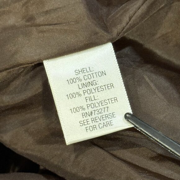 Y2K Unbranded Dark Chocolate Brown Quilted Corduroy Jacket Womens size Large - Picture 8 of 11